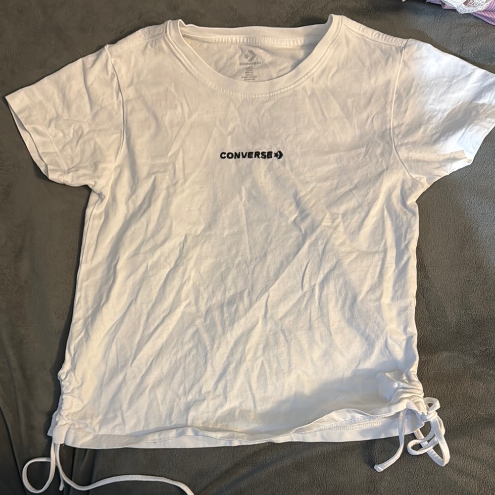 Converse Casual White Tee with Side Ties